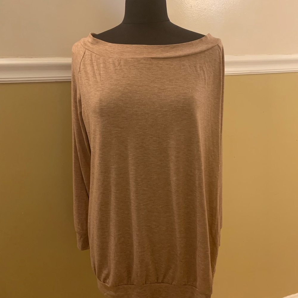 Halife Women's Long Sleeve Boat Neck Off Shoulder Blouse Top size XL